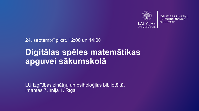 Digitālas spēles matemātikas apguvei sākumskolā