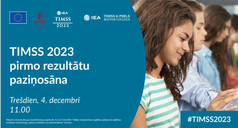 Paziņos Starptautiskā matemātikas un dabaszinātņu izglītības attīstības tendenču pētījuma TIMSS 2023 rezultātus