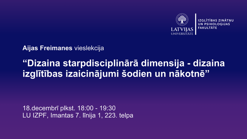 Dr. Aijas Freimanes vieslekcija