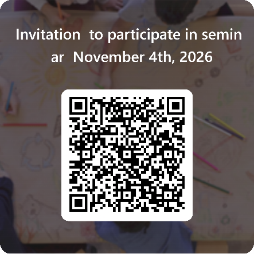 Aicinājums piedalīties seminārā 2026. gada 4. novembrī ar QR kodu reģistrācijai.